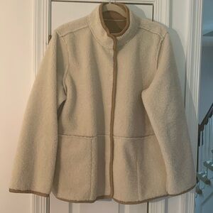 J.Jill Reversible Faux Suede and Sherpa Jacket